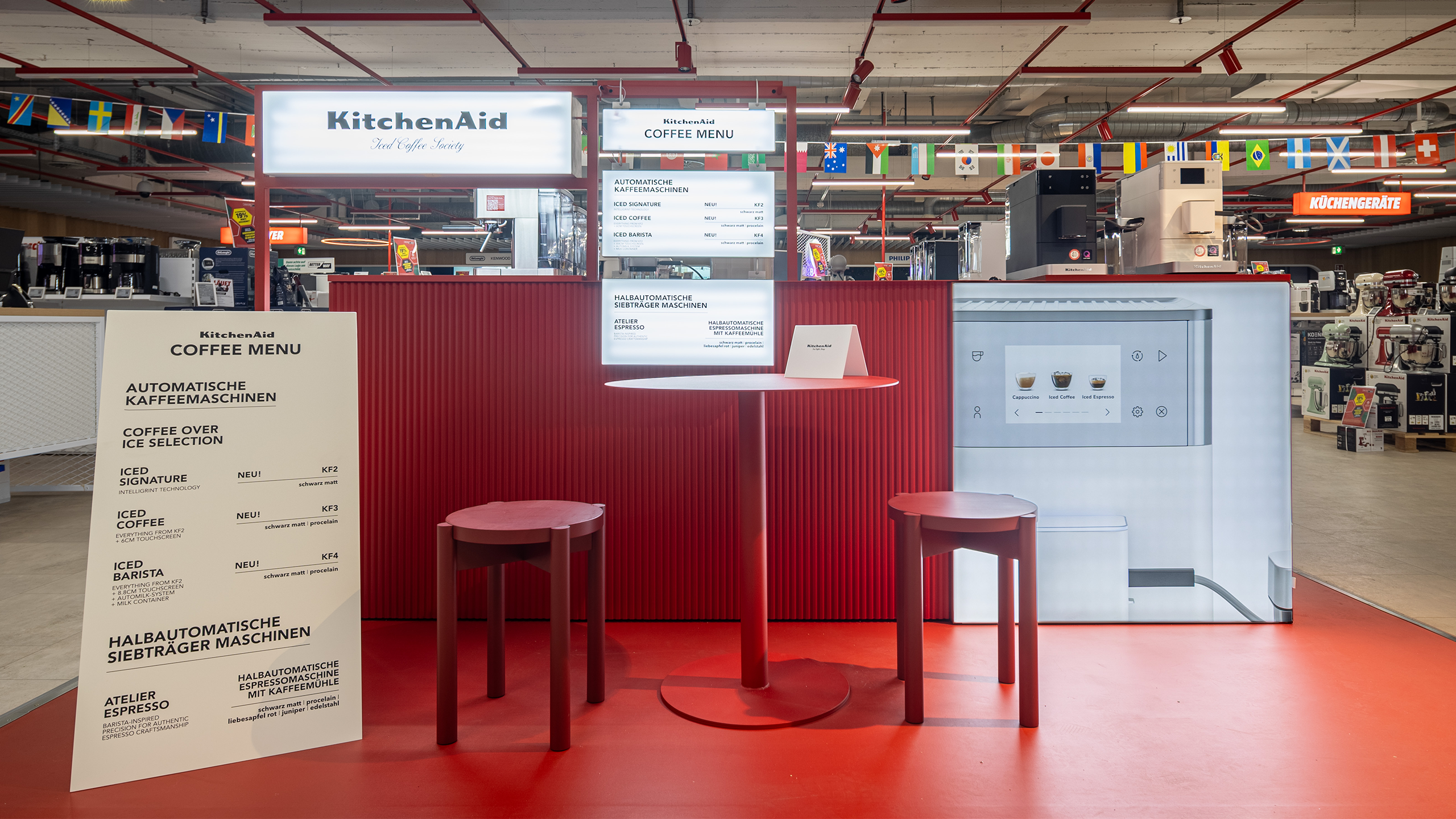 kitchenaid hamburg verkostungstheke präsentatrionstheke